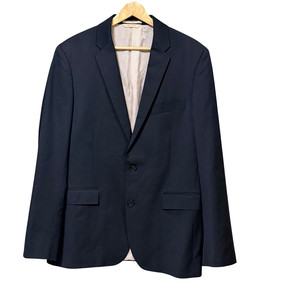 Brooks Brothers Red Fleece Navy Blue Wool Blazer 42R Marzotto Fabric Sport Coat